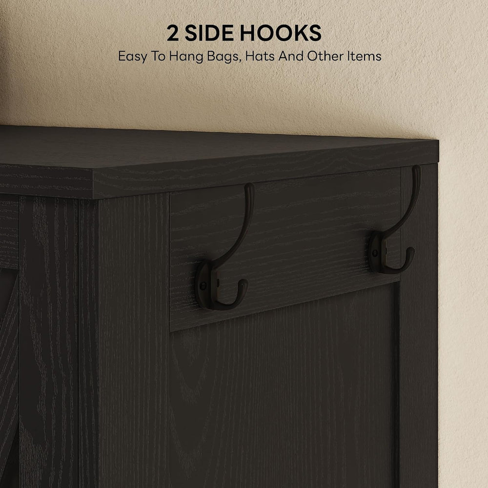 LIKIMIO Armoire Wardrobe Closet 70 Inches, Large Storage with Mirror, 2 Doors...