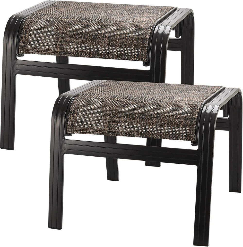 Outdoor Ottomans for Patio Footrest Metal Chairs Patio Footstools Furniture O...