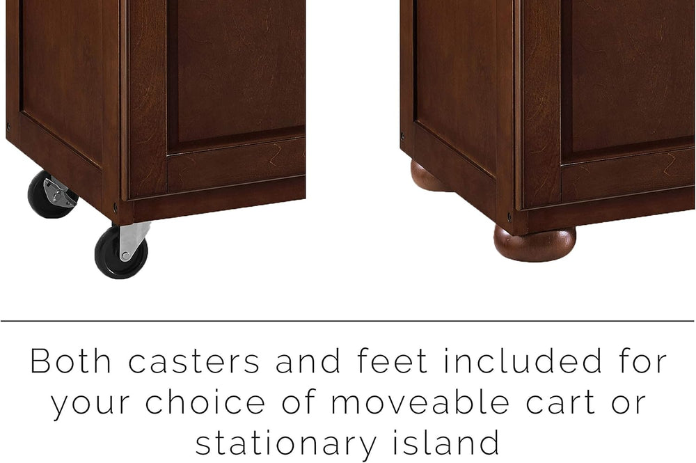 Crosley Furniture Eleanor Stainless Steel Top Kitchen Island with Spice Rack,...
