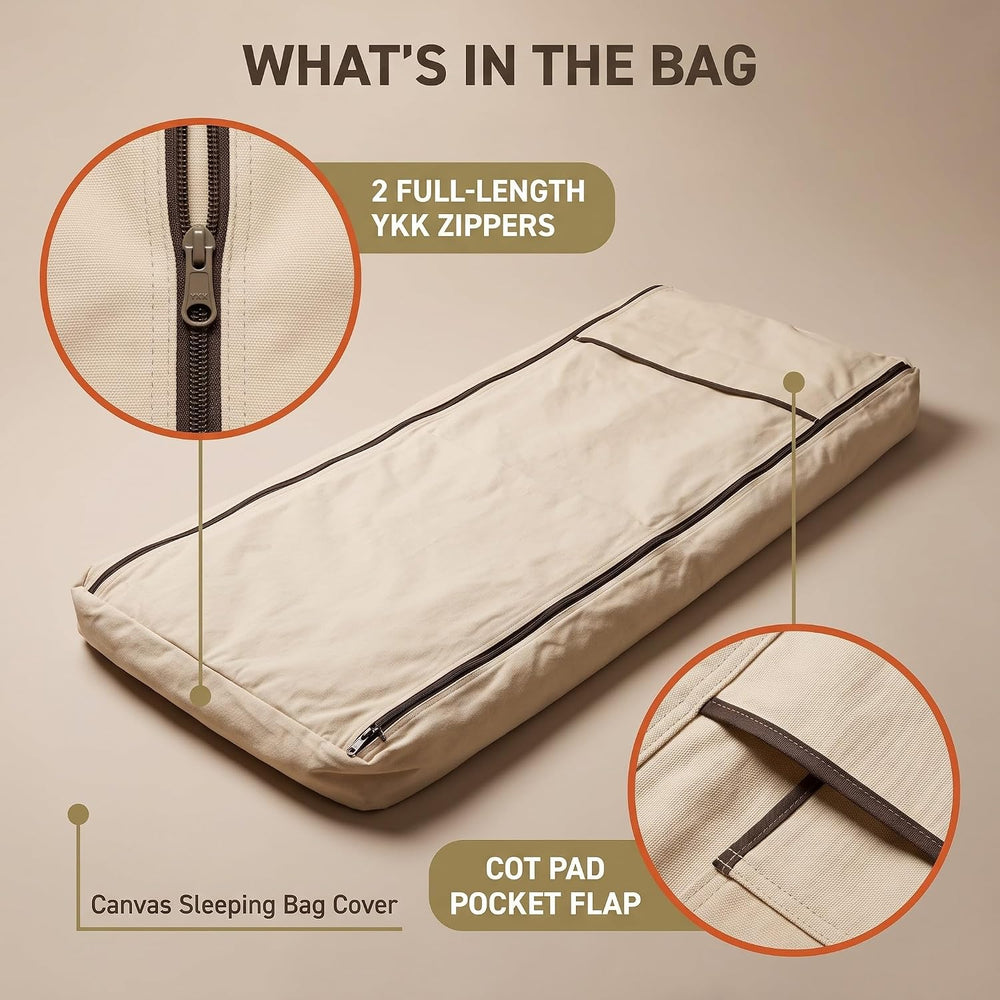 Canvas Sleeping Bag Cover | Oversized Sleeping Bag Protector
