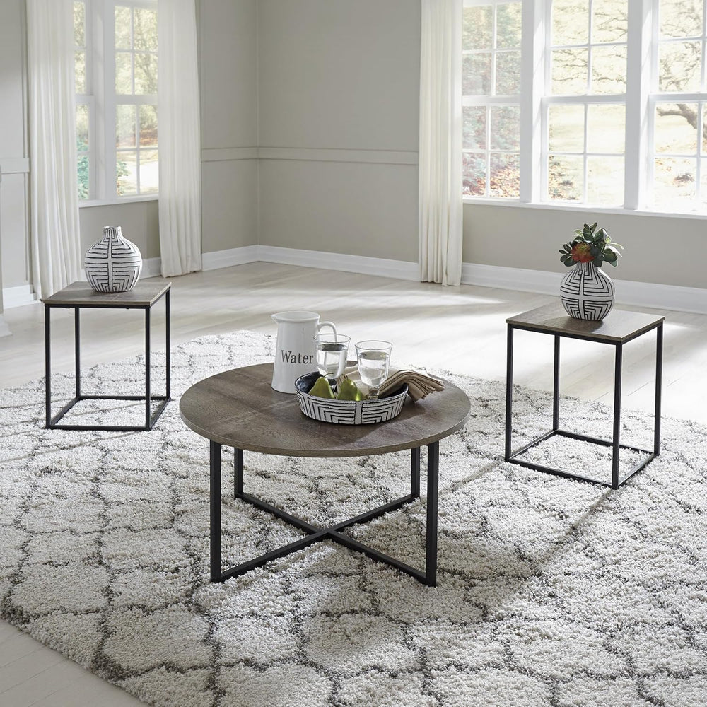 Signature Design by Ashley 3-Piece Living Room Coffee and End Table Set | Rou...