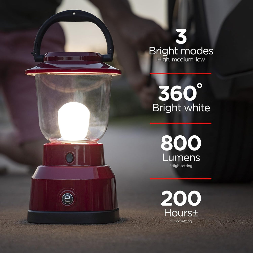 Enbrighten LED Large Camping Lantern, Battery Powered, USB Charging, 800 Lume...