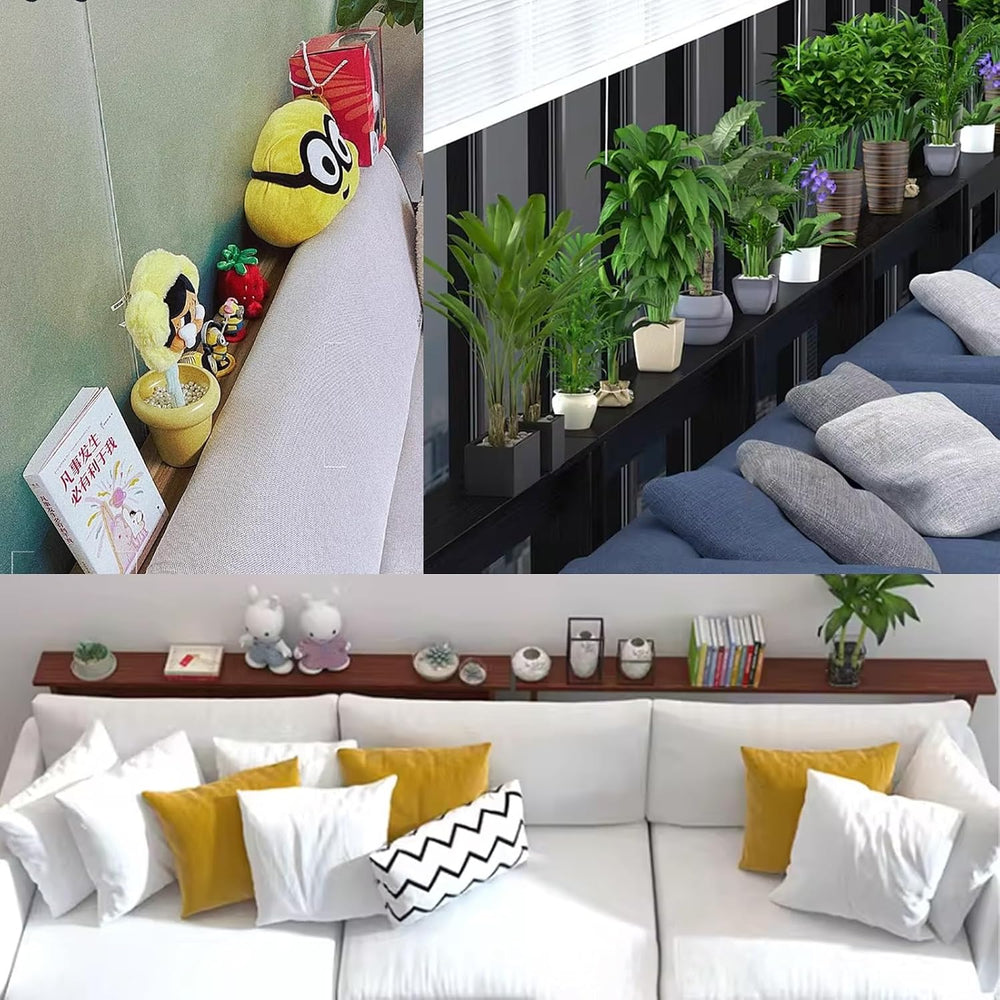 Brown Behind Couch Sofa Tables Narrow Long Skinny, Compact Small Side Table w...