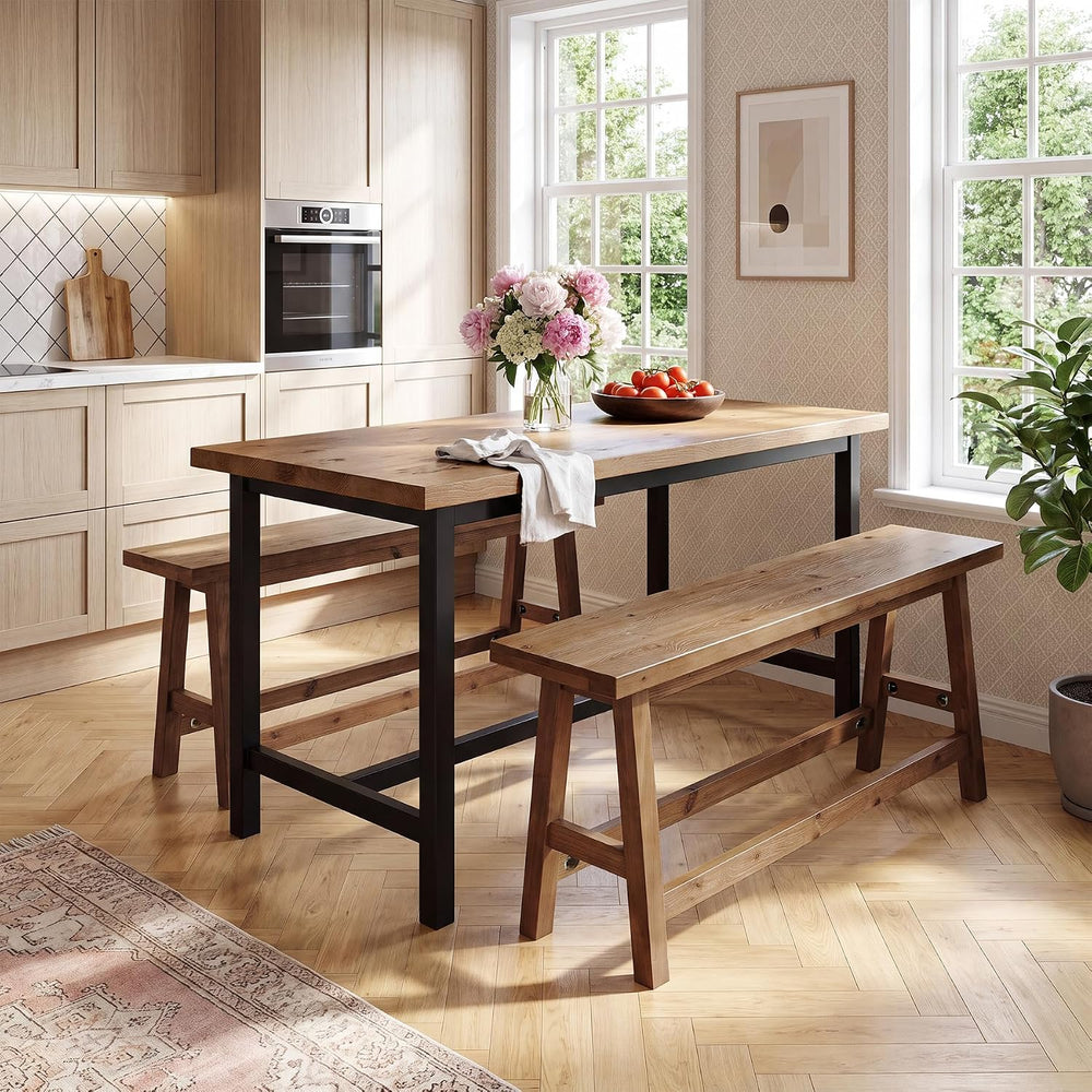 55" Solid Wood Counter Height Bar Bench, Bench for Island Table | 25.59&...