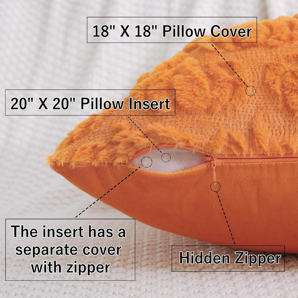 Halloween Throw Pillows with Inserts, 2 Pack, 18" x 18"