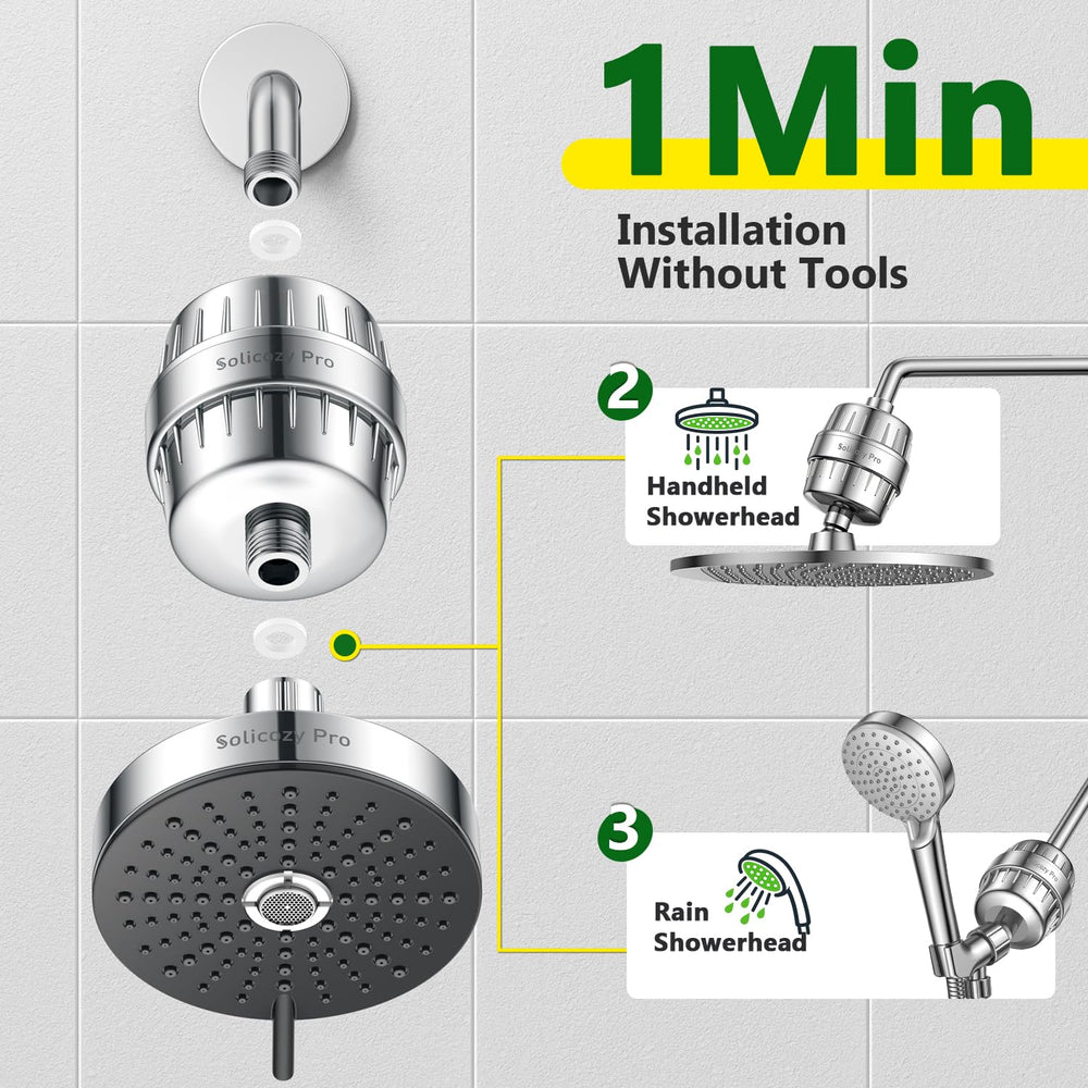 Shower Filter for Hard Water & Shower Water Softener, Sensitive Skin &...