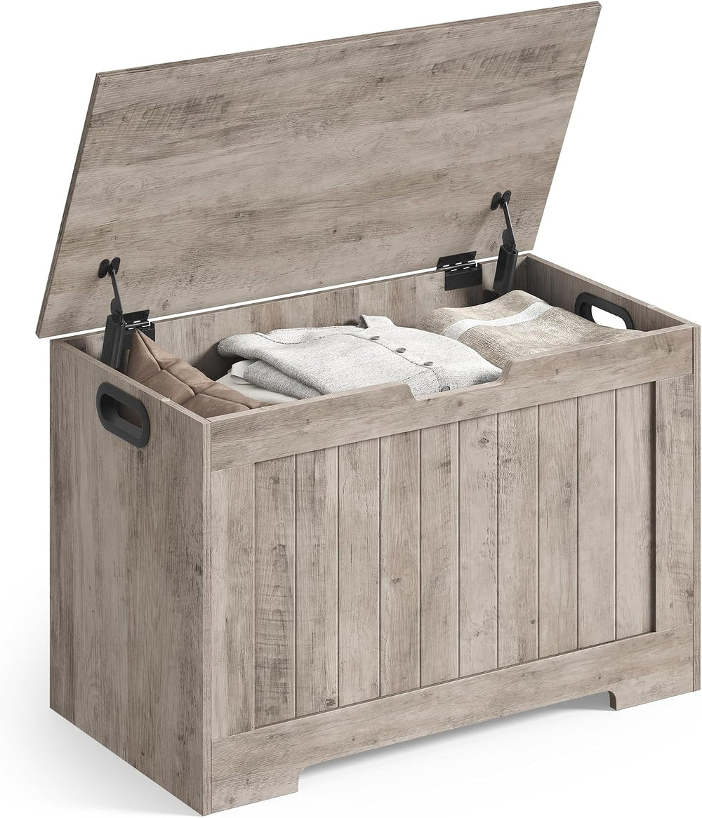 VASAGLE Storage Chest, 29.9 Inches Width Bench with 2 Safety Hinges | Shoe Be...