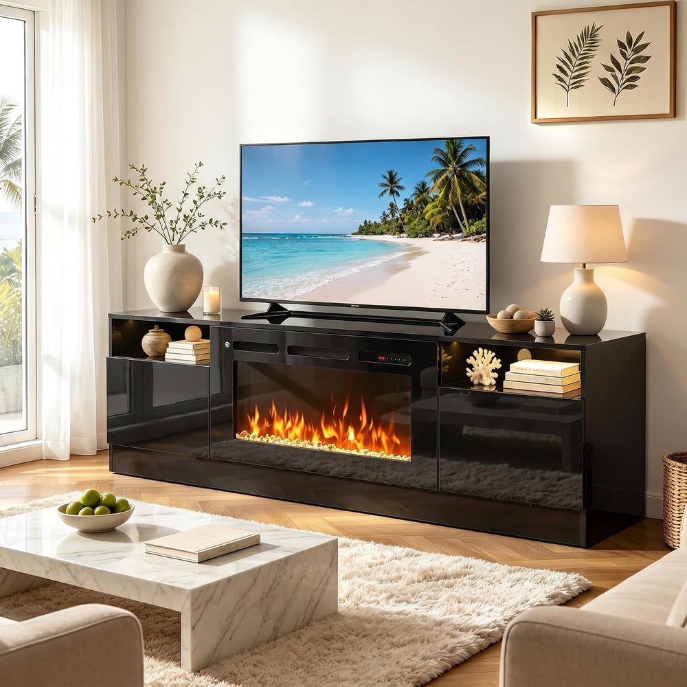 MXV Fireplace TV Stand with 36'' Electric Fireplace Up to 80" TV...