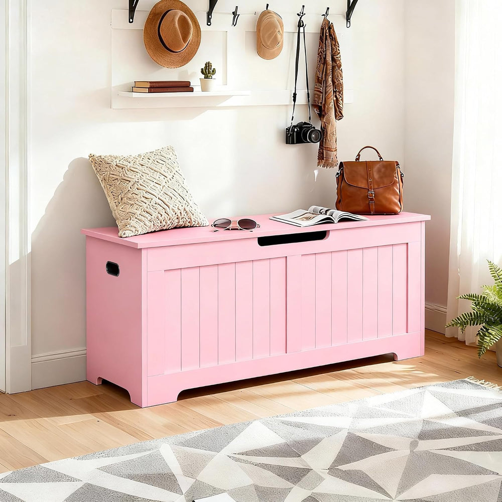 ZENY Storage Chest, Lift Top Storage Trunk, Entryway Shoe Bench, Wooden Stora...