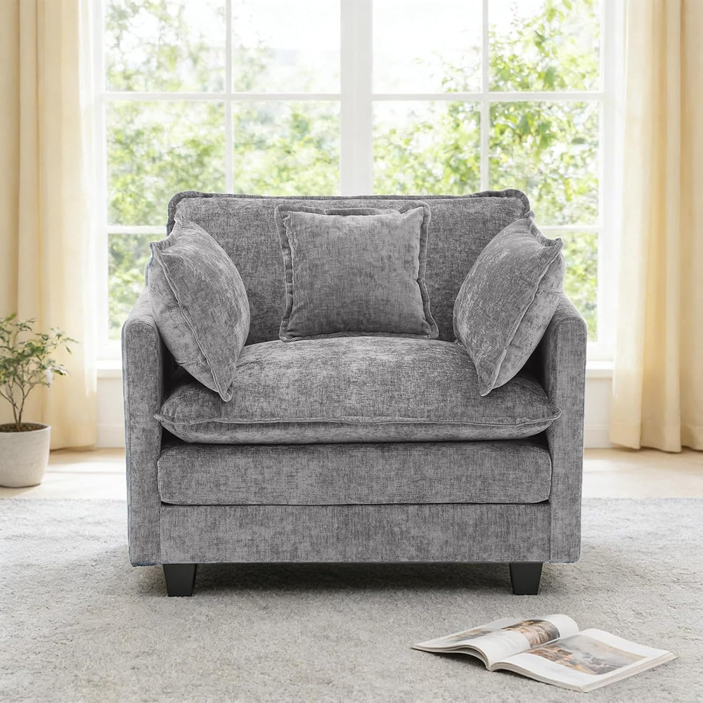 Redlife 42.5" Single Sofa Chair, Chenille Upholstered Accent Chair