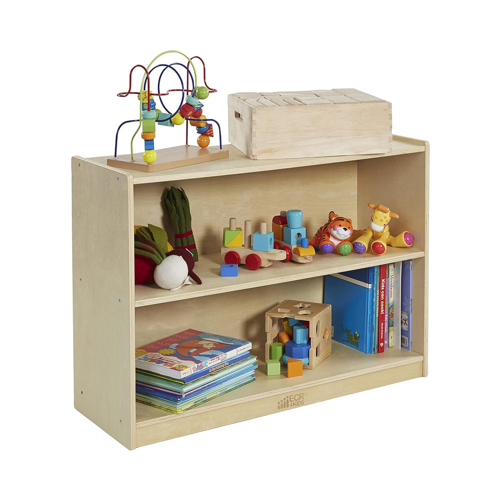 ECR4Kids 2-Shelf Mobile Storage Cabinet, Classroom Furniture, Natural | Durab...
