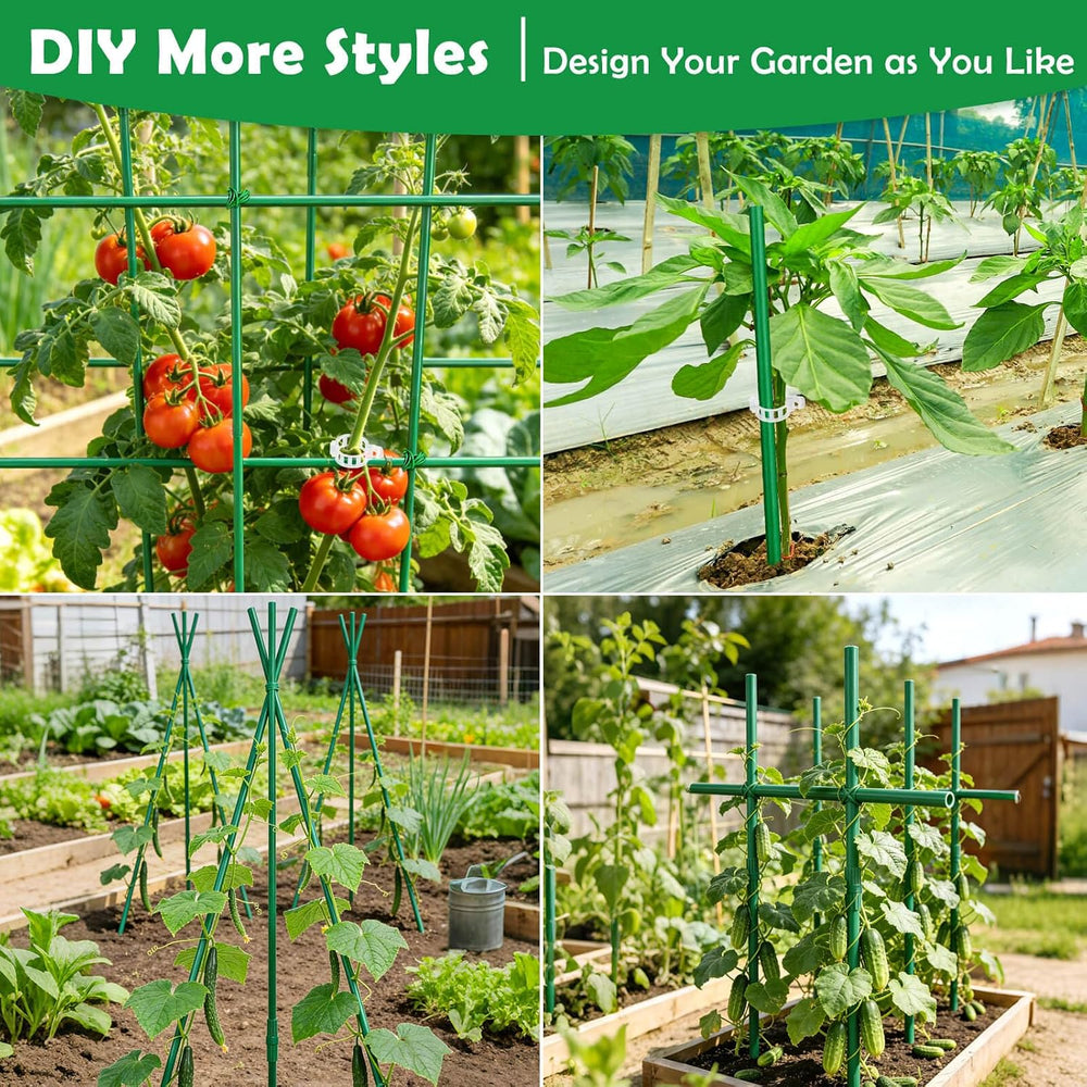 337 PCS Garden Stakes, Fiberglass Tomato Stakes, Garden Sticks