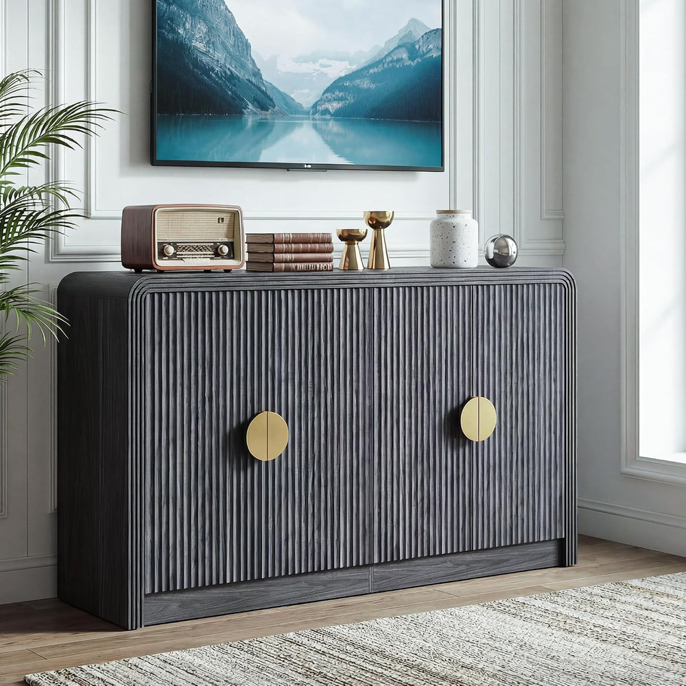 Decofy 55" Buffet Sideboard Cabinet, Mid Century Modern Console Cabinet ...