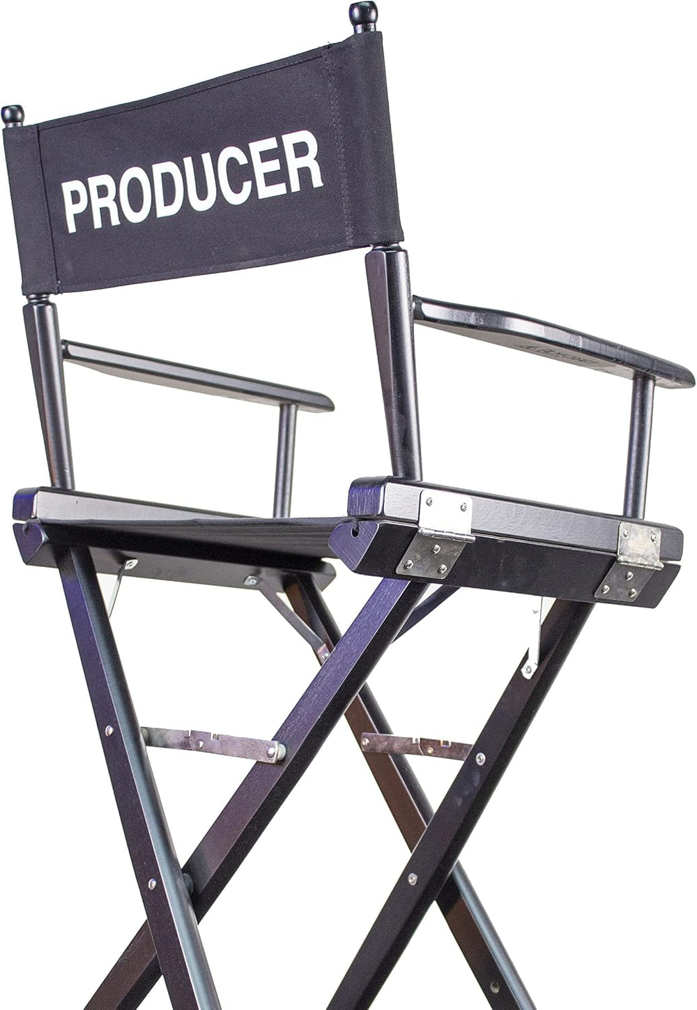 Filmcraft Pro Series Director Chair - Medium Black Finish with Black Canvas