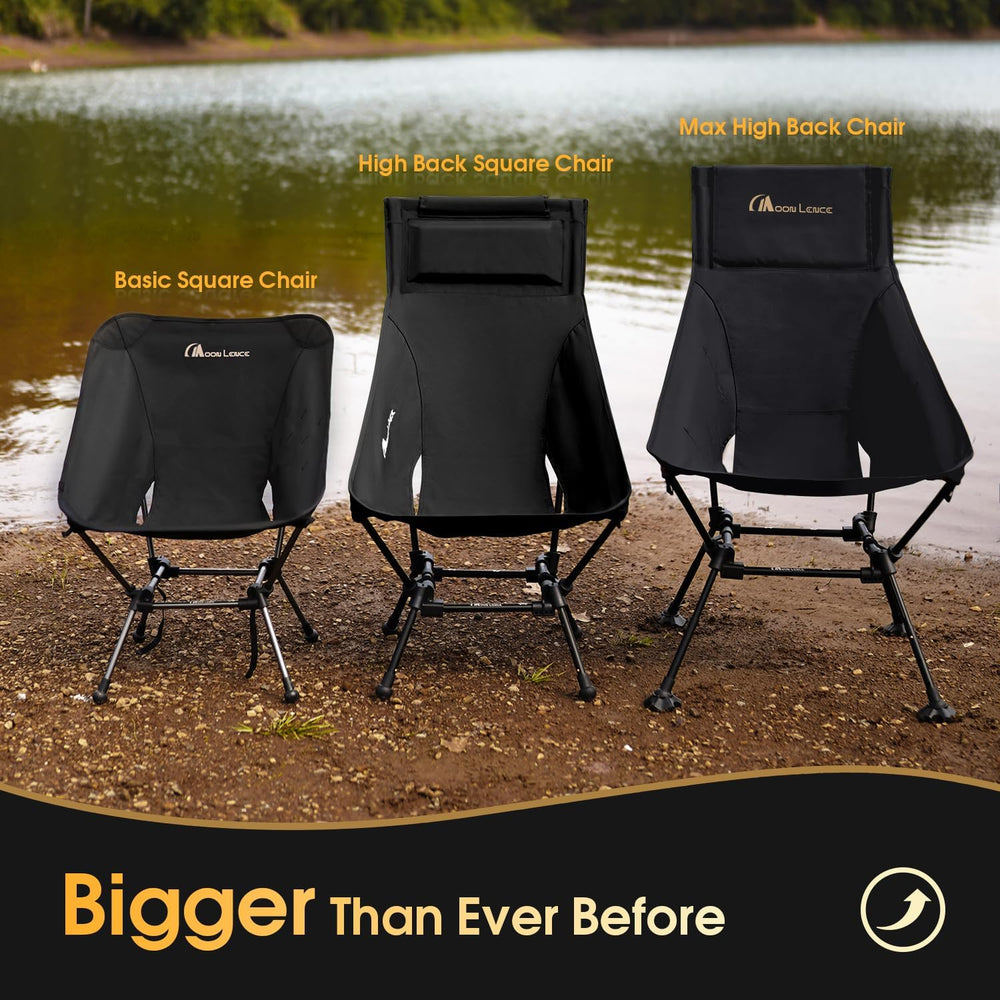 MOON LENCE Oversized High Back Camping Chair for Adults, Height Adjustable Fo...
