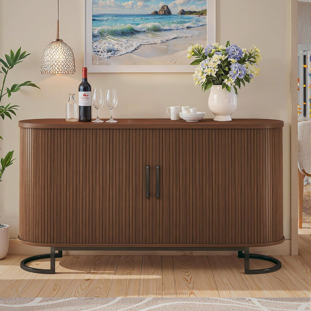HUAHUU Sideboard Buffet Cabinet with Storage, 54.3" Storage Cabinet with...