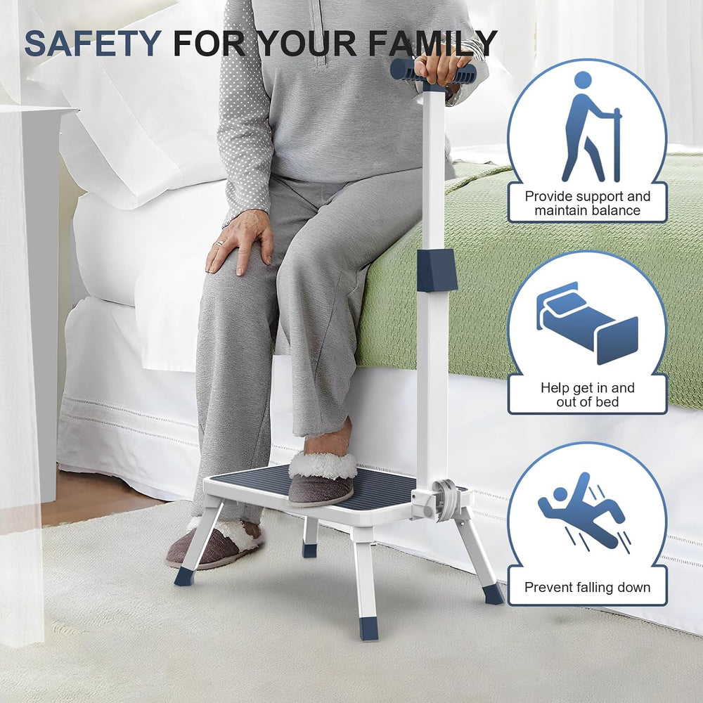 Folding Step Stool, Step Stools with Handle for Elderly Adults | Easy Assmbly...