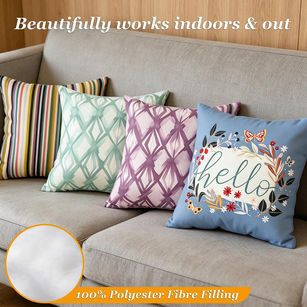 18" Outdoor Throw Pillows Set of 4, Waterproof & Fade Resistant Pati...