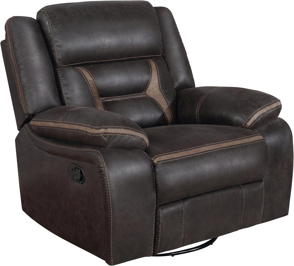 Coaster Home Furnishings - Greer - Leatherette Upholstered Swivel Glider Recl...