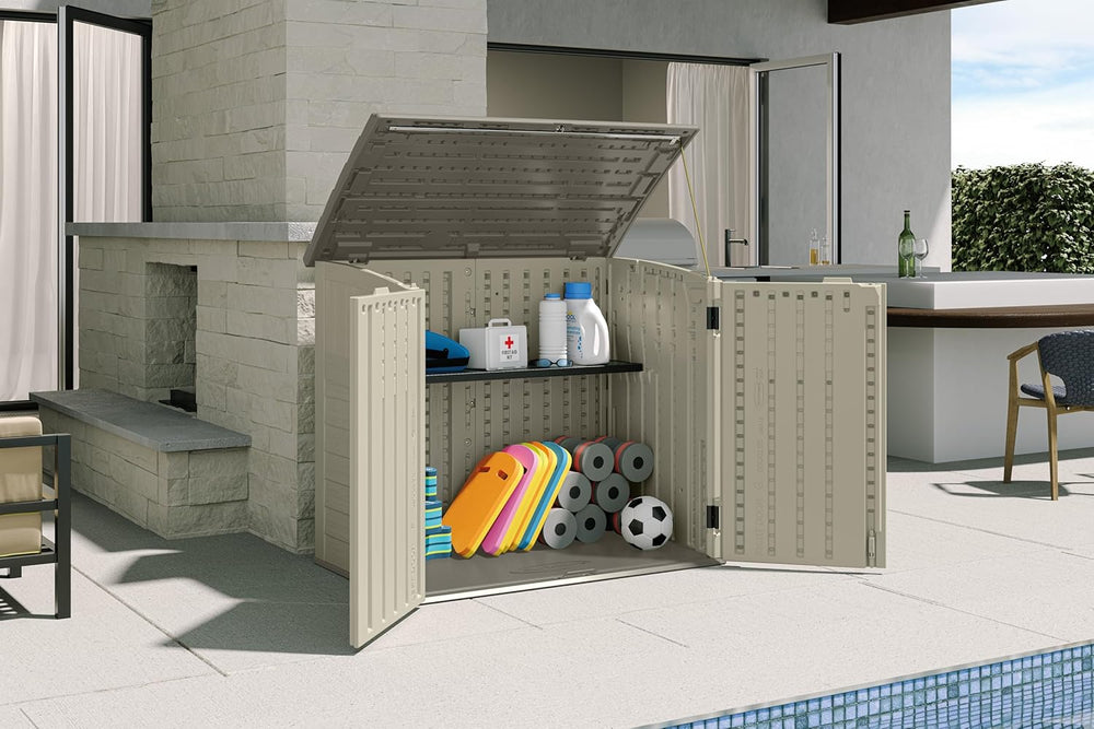 Suncast 34 Cu Ft Capacity Horizontal Outdoor Storage Shed