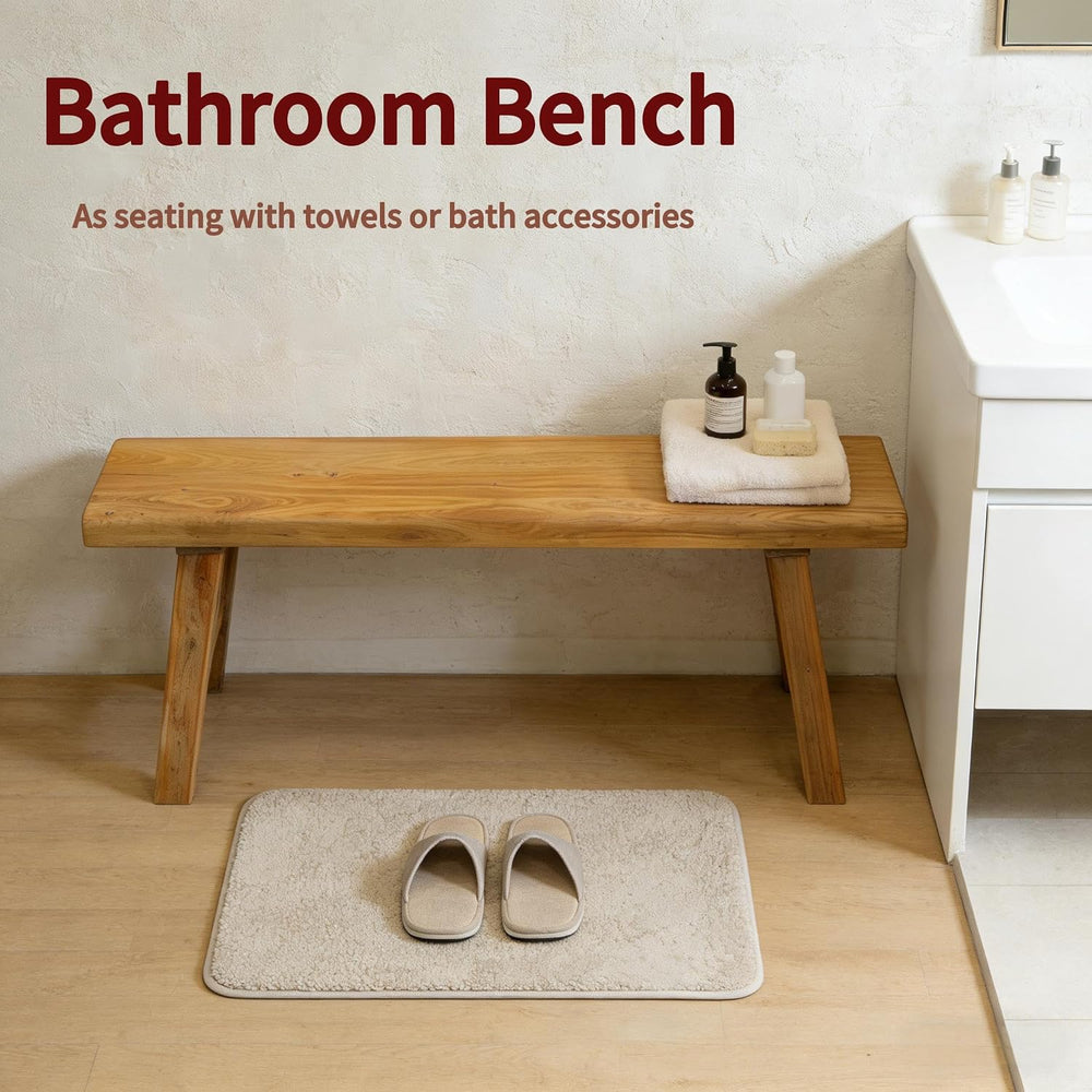 Wooden Bench Indoor Farmhouse Skinny Entryway Bench Hallway Foyer | Rustic In...
