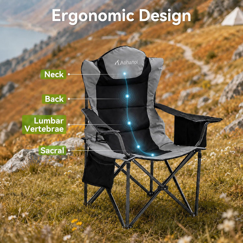 Aohanoi Camping Chairs for Heavy People,Folding Lawn Chairs for Outside Heavy...