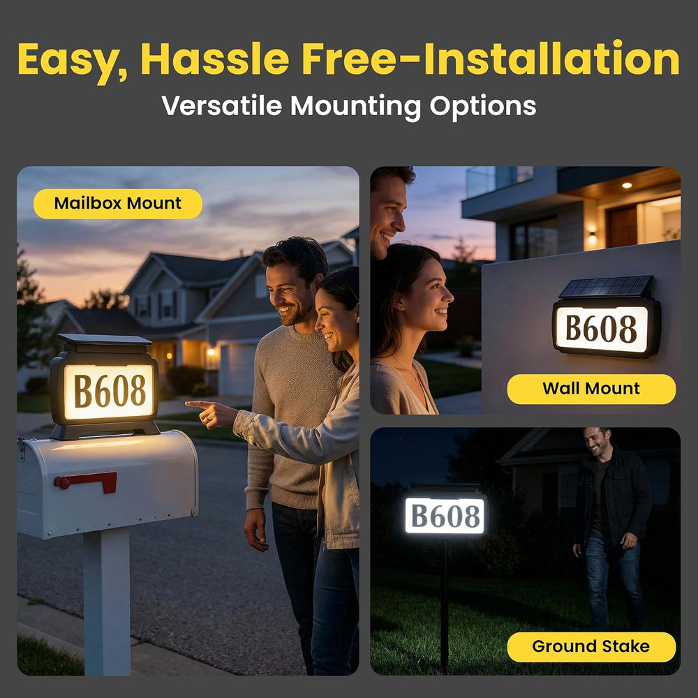 Brighticonic LED Solar House Number Light