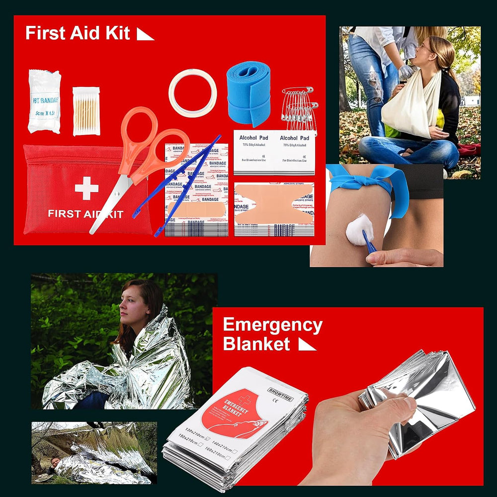 PIXATO Survival Kits, Survival Gear and Equipment 116-in-1, Emergency Kit wit...