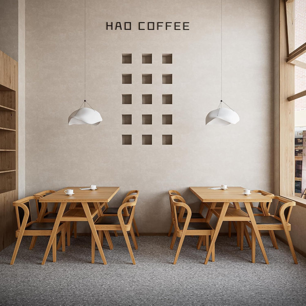 PADMA HOUSE Bistro Stacking Table Chair Set of 3, Wood Leather Dining Set | B...