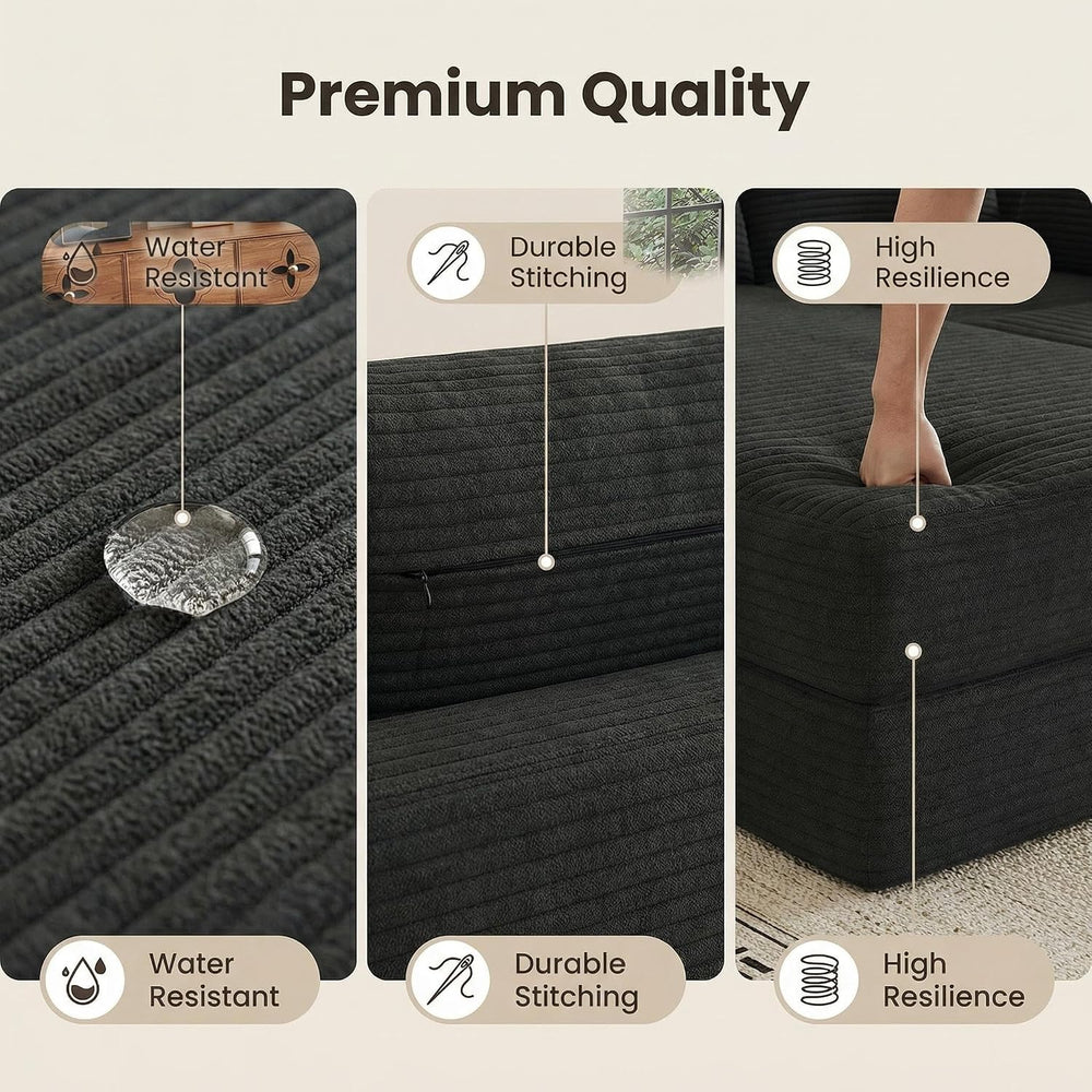 106โ Modular Sectional Sofa, Cloud Sectional Couch with Deep Seat, Modern Mod...
