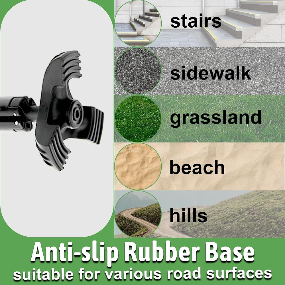 ALEVMOOM Walking Cane with Seat Folding Lightweight, 2-in-1 Cane Stool for Ad...