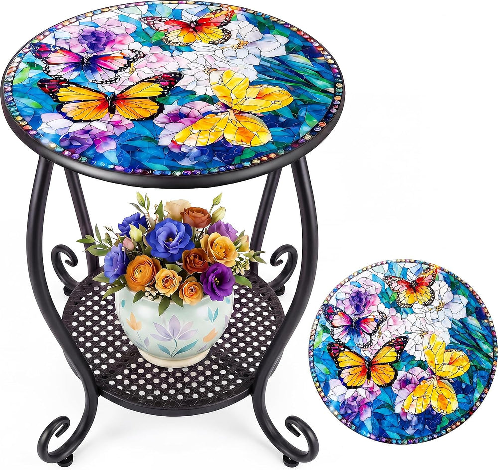 Outdoor Side Table, Small Patio Table, End Table for Outside