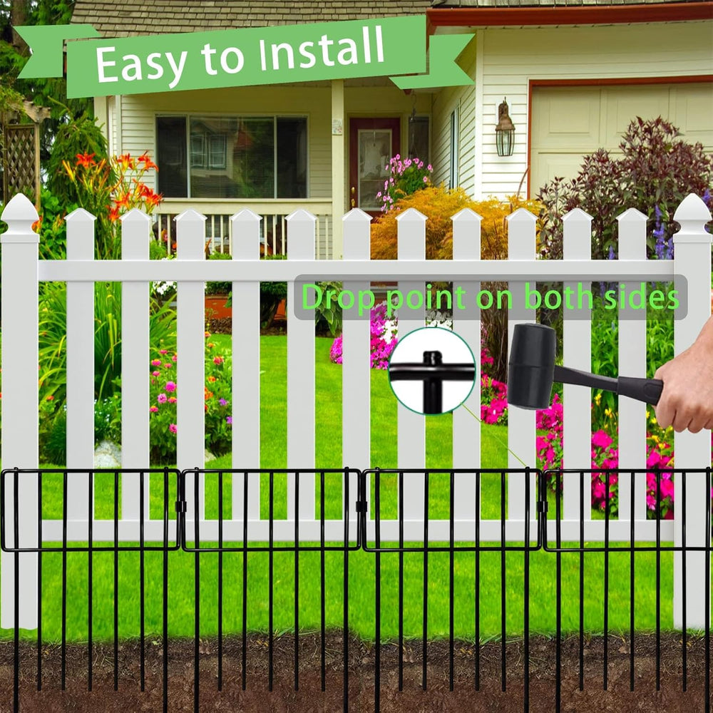Thrivinest Animal Barrier Fence, 26 Pack No Dig Fence Decorative Fences, 17in...