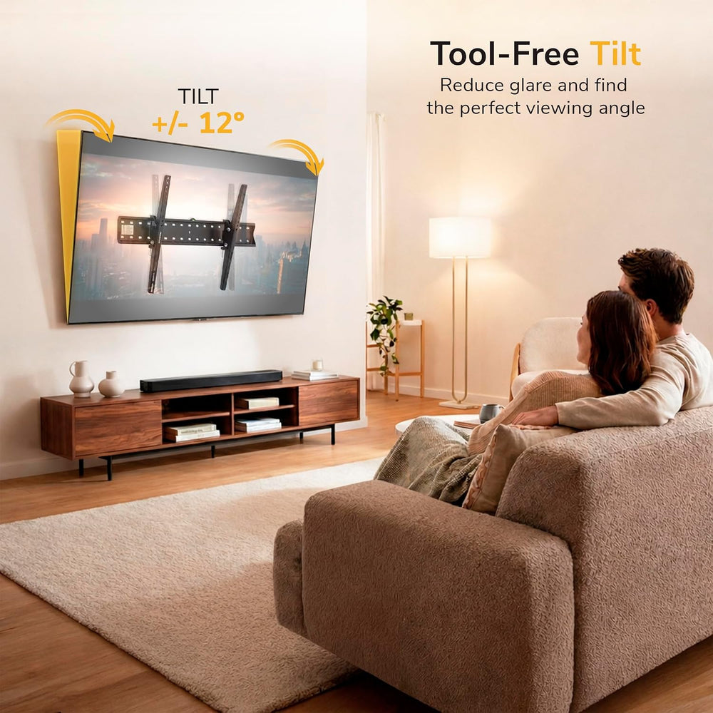 Mount-It! UL Certified Tilting TV Wall Mount for Most 43-90 Inch Flat Screen ...