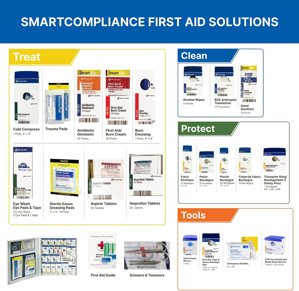 SmartCompliance 50-Person ANSI Class A+ First Aid Cabinet