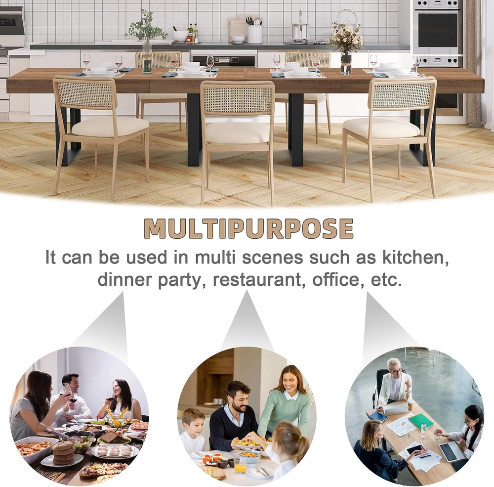 STHOUYN 63”-79” Extendable Dining Room Table, Modern Farmhouse Wooden Kitchen...