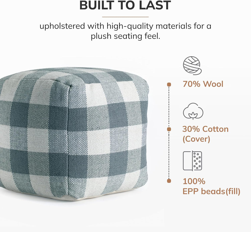 Anji Mountain 20" H x 20" W Handmade Pouf Ottoman for Living Room &...