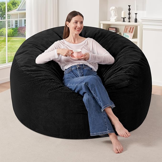 HABUTWAY 3FT Bean Bag Chair,Giant Bean Bag Chairs for Adults,Big Bean Bags wi...