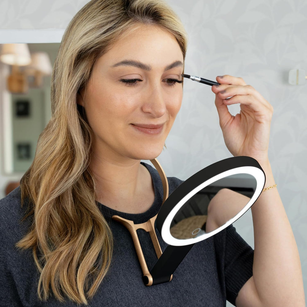 Zadro LED Lighted Makeup Mirror, 2-Sided with 1x & 10x Magnification, Rec...