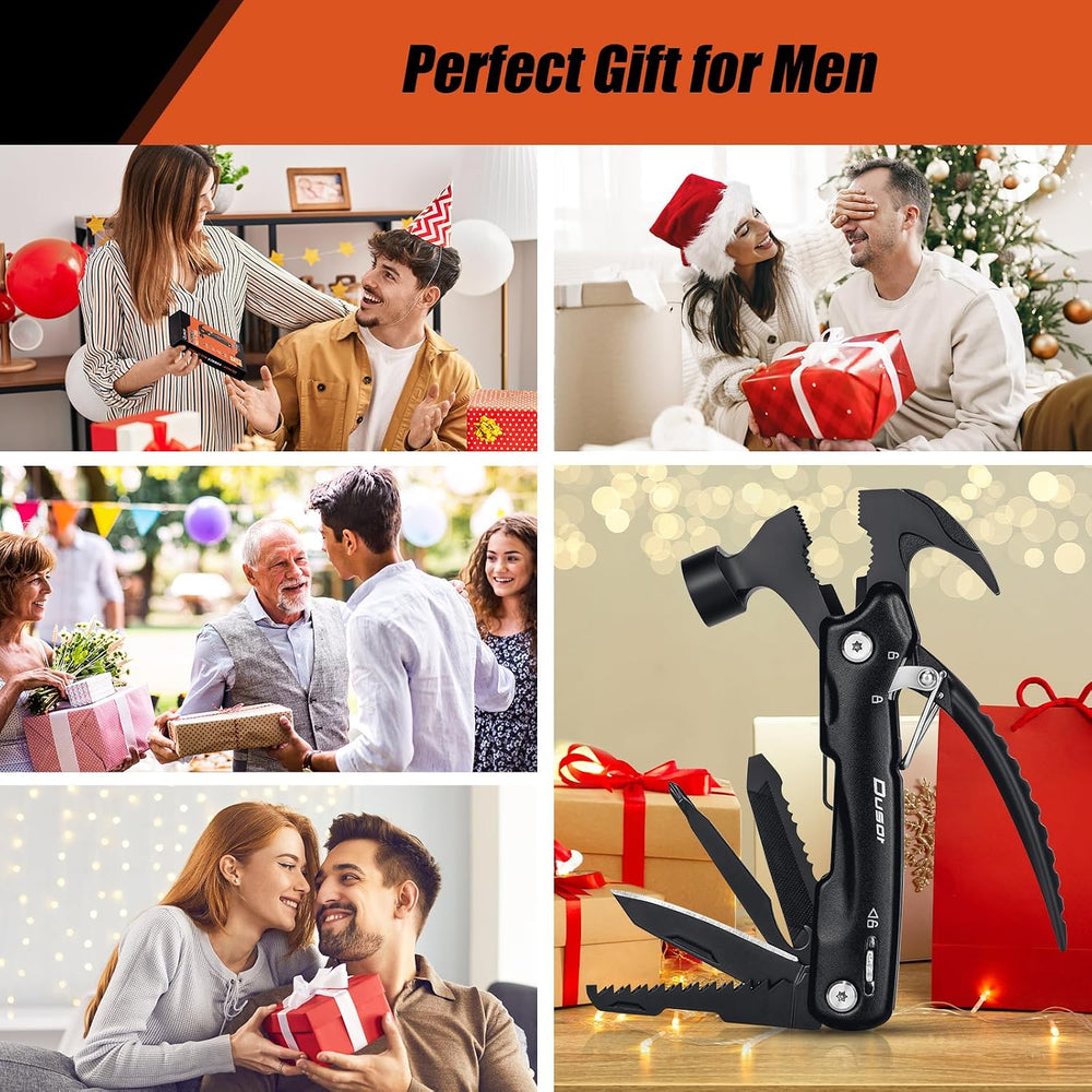 Gifts for Men 12 in 1 Hammer Multitool, Cool Gadgets for Husband