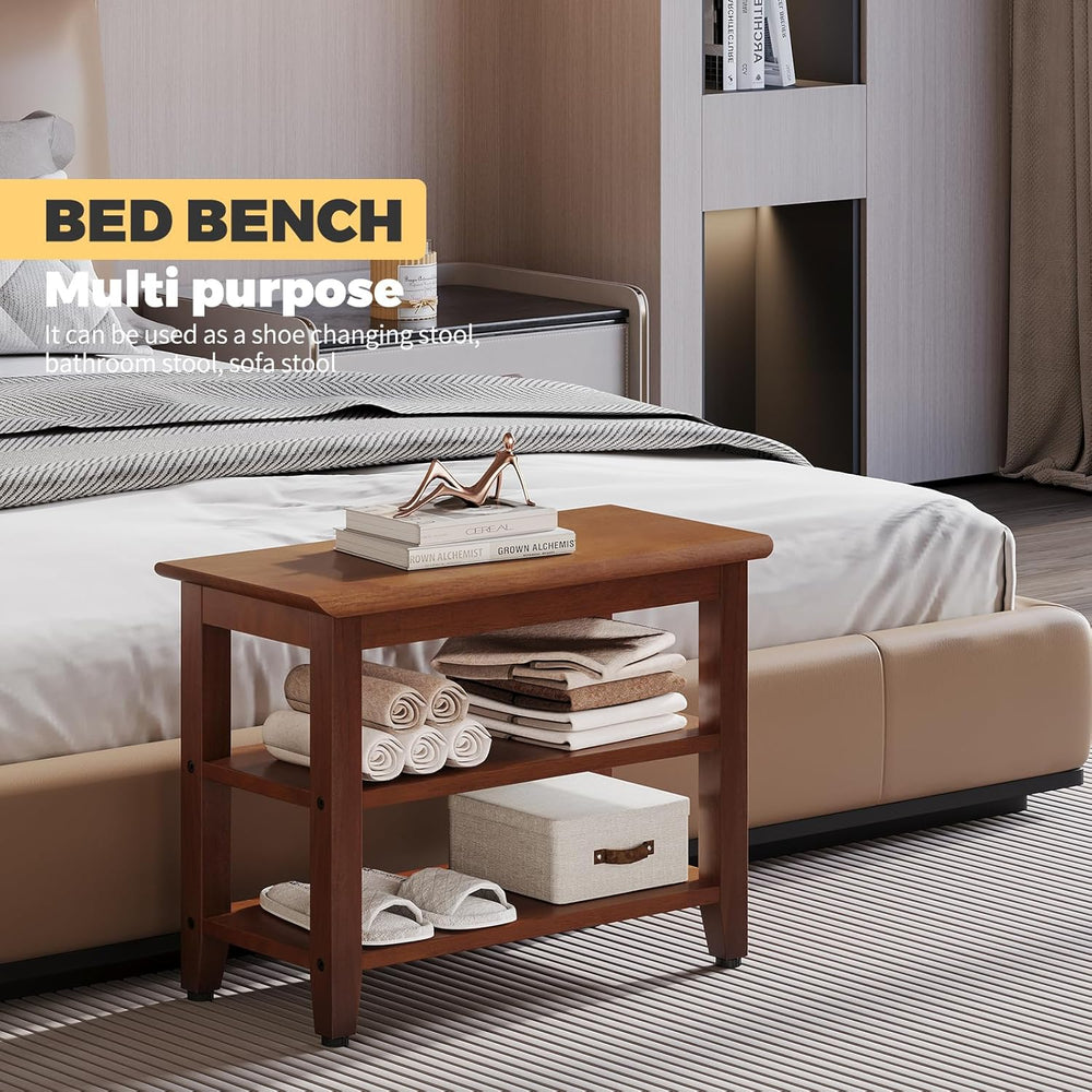 Wood Shoe Bench for Entryway,Bench with Shoe Rack,Storage Shoe Organizer for ...