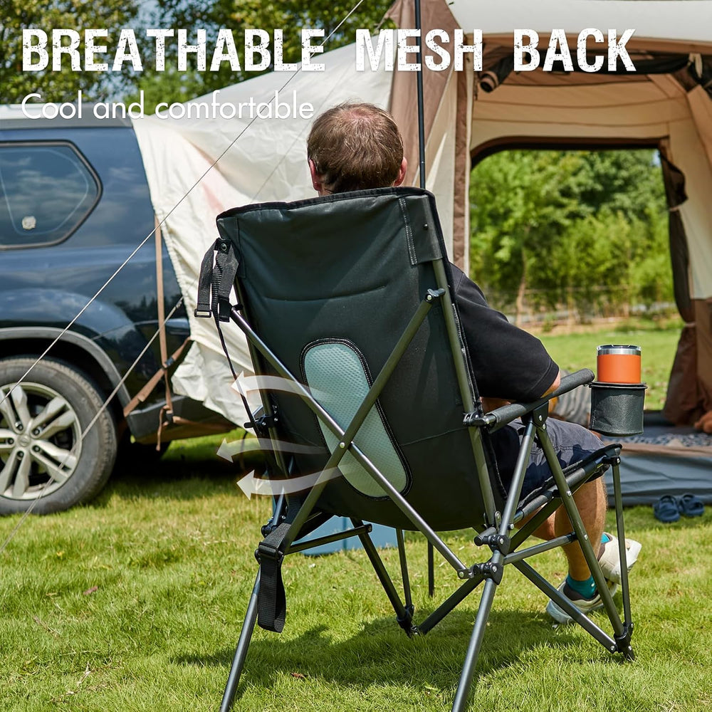 Portal Oversized Folding Camping Chair High Back Portable Lawn Chairs for Adu...