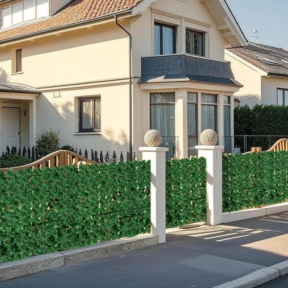 Artificial Ivy Privacy Fence Wall Screen, 59 x 118 in Garden Fake Hanging Pla...