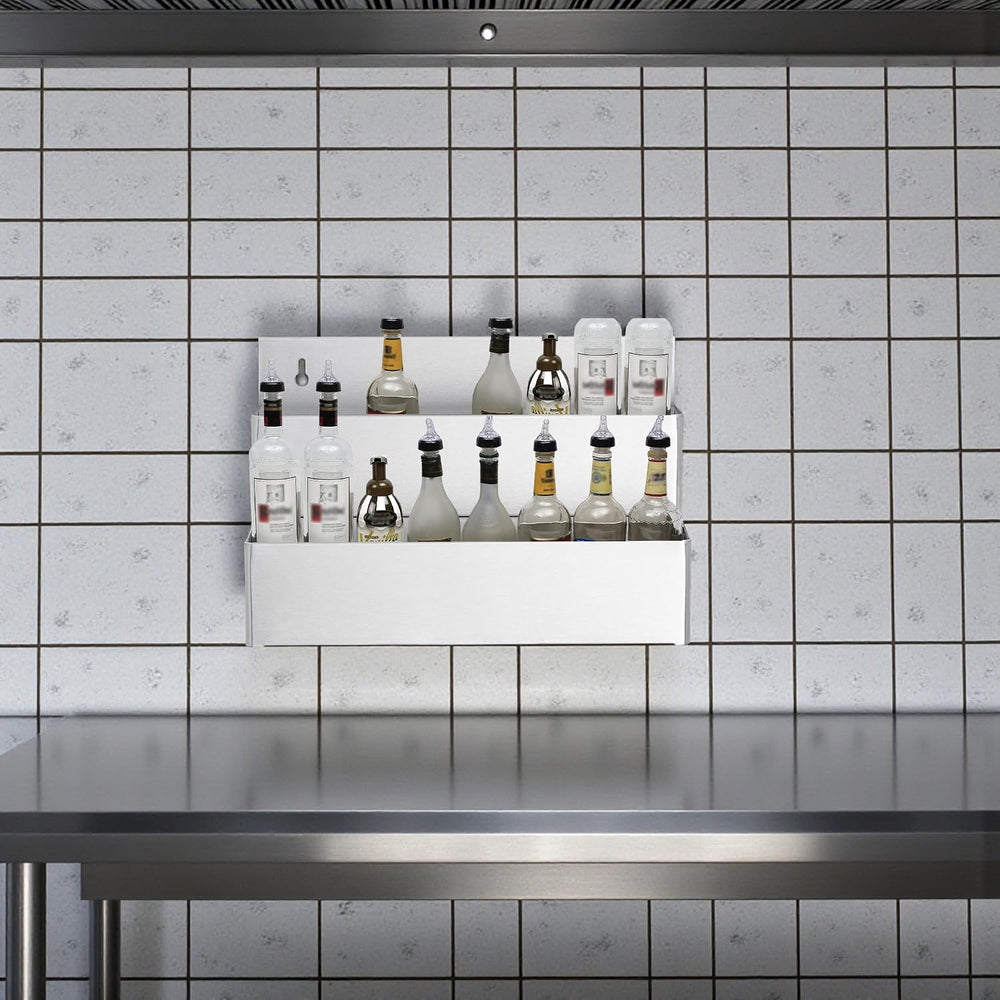 PRO&Family 30" Commercial Stainless Steel Liquor Display Rack, Bar B...