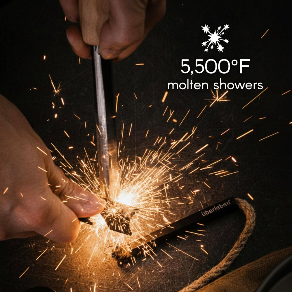 Überleben Kräftig Grip Ferro Rod Fire Starter for Survival w/Multi-Tool Fire ...
