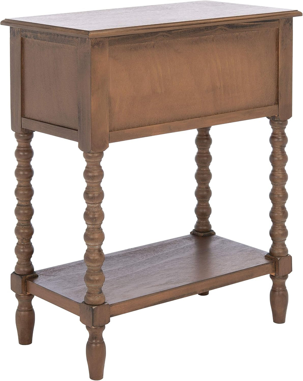SAFAVIEH Furniture - Athena 3-Drawer Console Table - Brown - Solid Wood - Far...