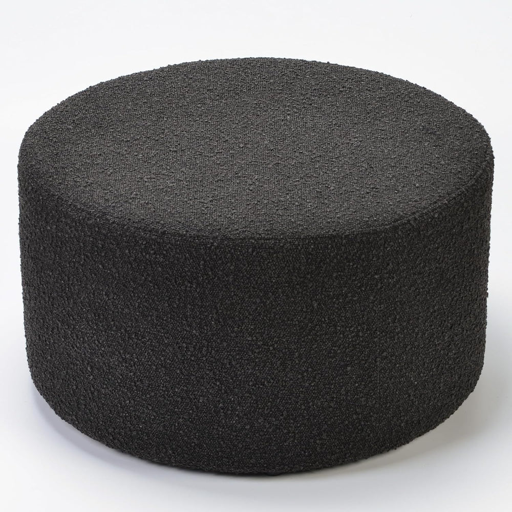 KINWELL Modern Round Boucle Ottoman (24" D x 24" W x 13" H) | ...