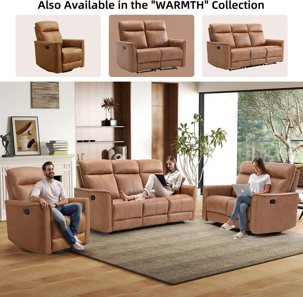CANMOV Manual Loveseat Recliner Sofa, Wall-Hugger 2 Seat Reclining Love Seat ...