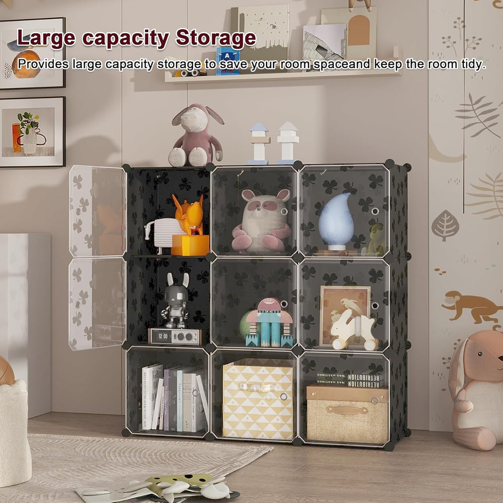 C&AHOME Cube Storage Organizer with Doors, 10-Cube Shelves, DIY Plastic M...