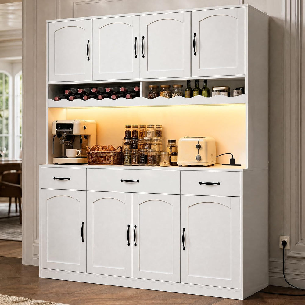 72" Tall Kitchen Pantry Cabinet Whit